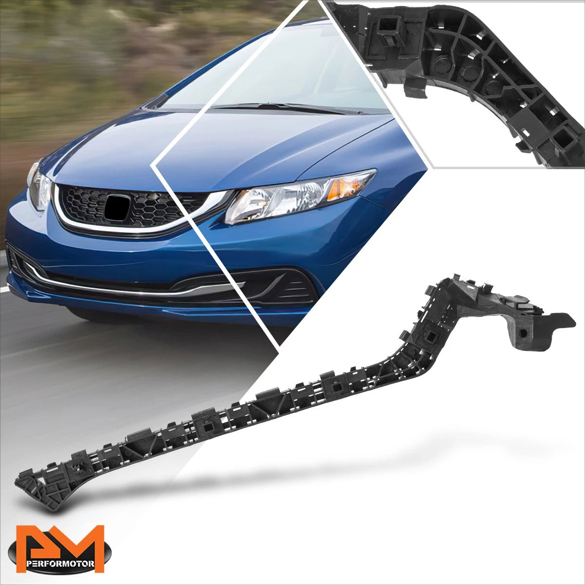 Rear Right Bumper Cover Support for Honda Civic Sedan (2013–2015)