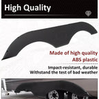 Tandem Trailer Fenders Skirt Set for RVs Campers Trailers (Black)