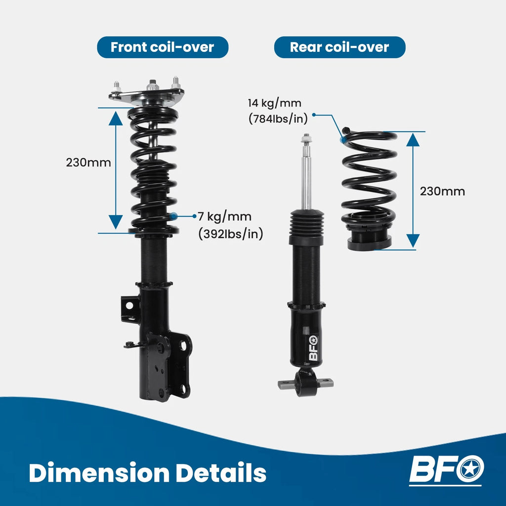 Adjustable Coilovers Shock Struts Kit for Ford Mustang (2015-2023)