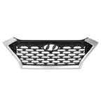 Front Bumper Upper Grille for Hyundai Tucson (2019–2021) with Silver Trim