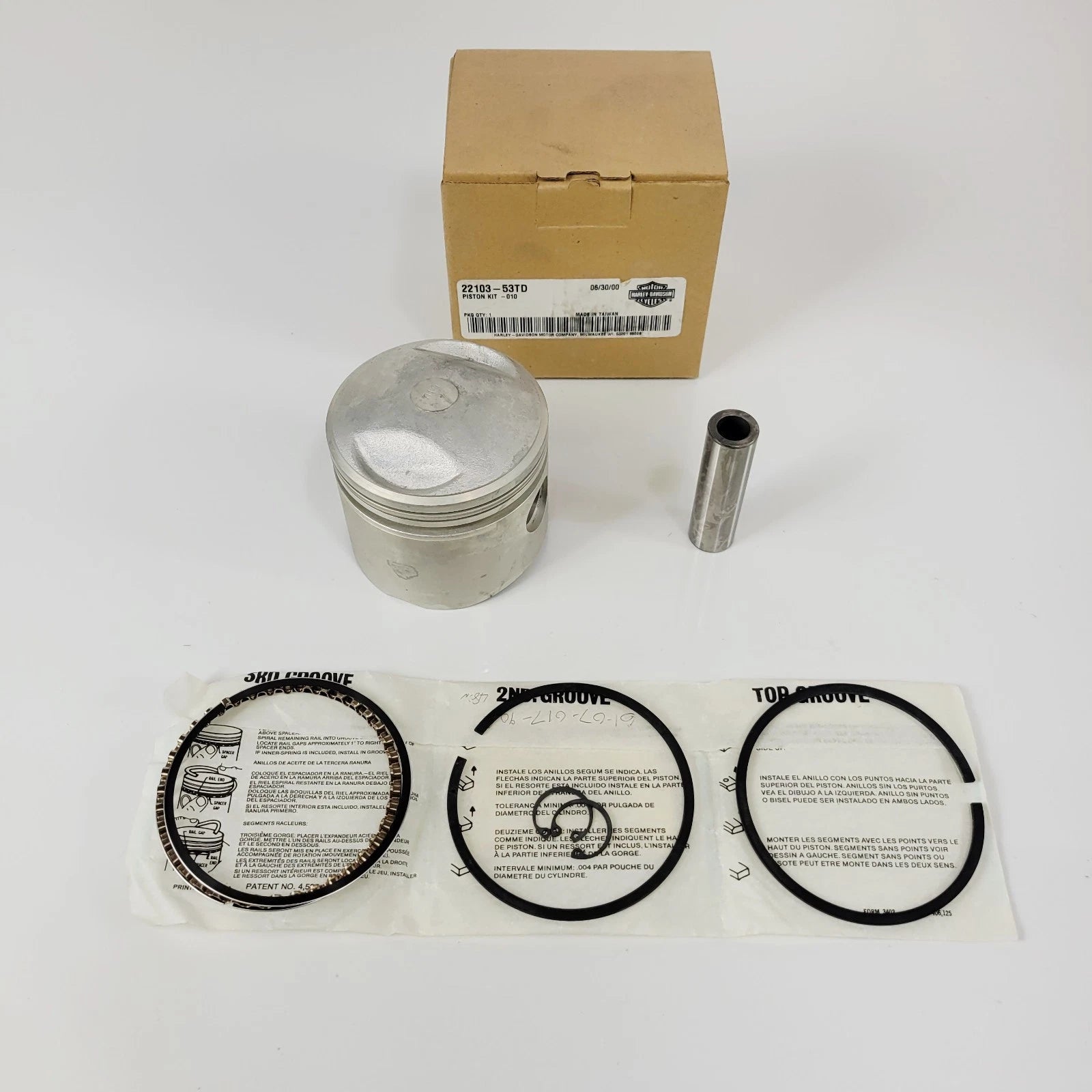 Piston Set with Ring 010 22103-53TD for Harley-Davidson Big Twin (1948–1973)
