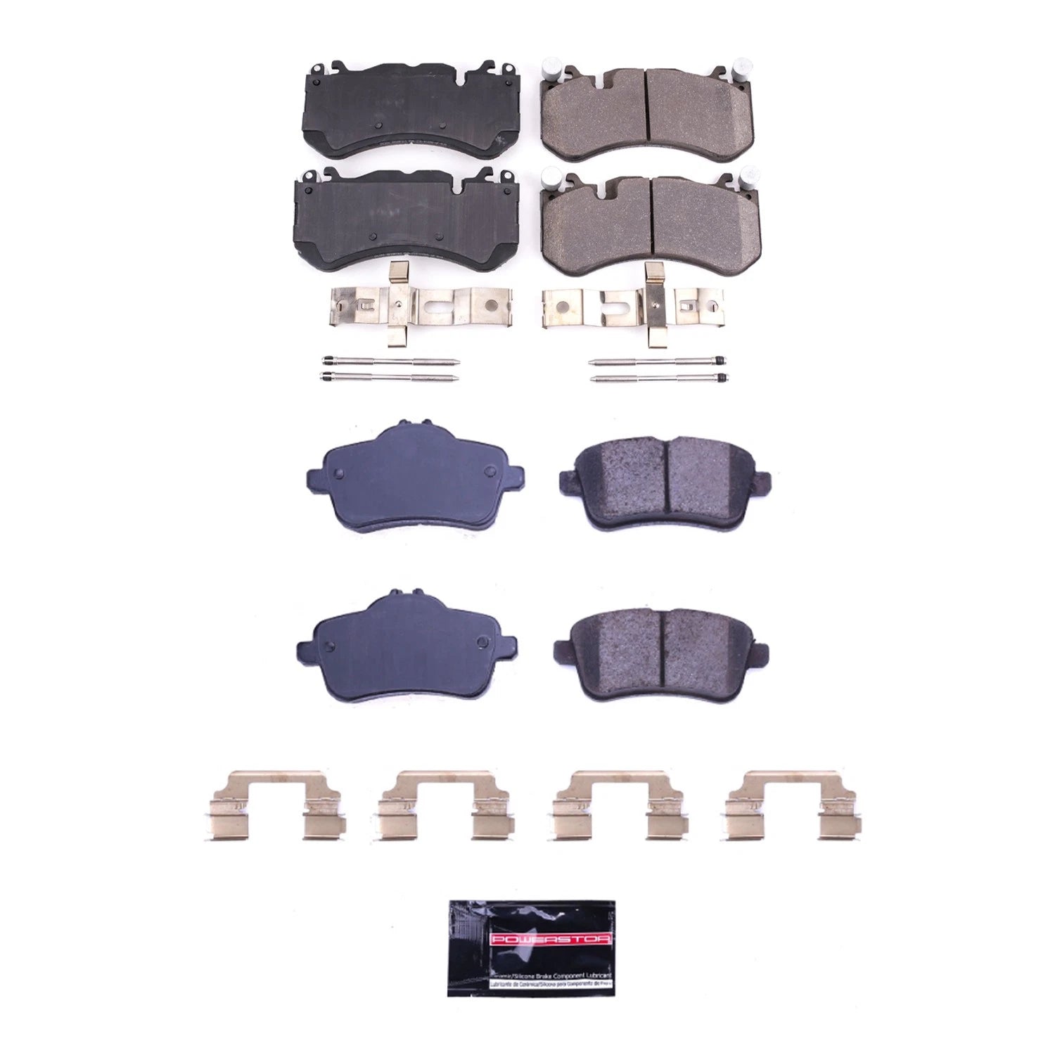 PowerStop 2X Front Rear Carbon Fiber Ceramic Brake Pads Kit for C292 GLE63 (2015–2020)