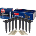 Set of 8 Denso COP Ignition Coils & NGK IridiumIX Spark Plugs for Lexus Toyota V8