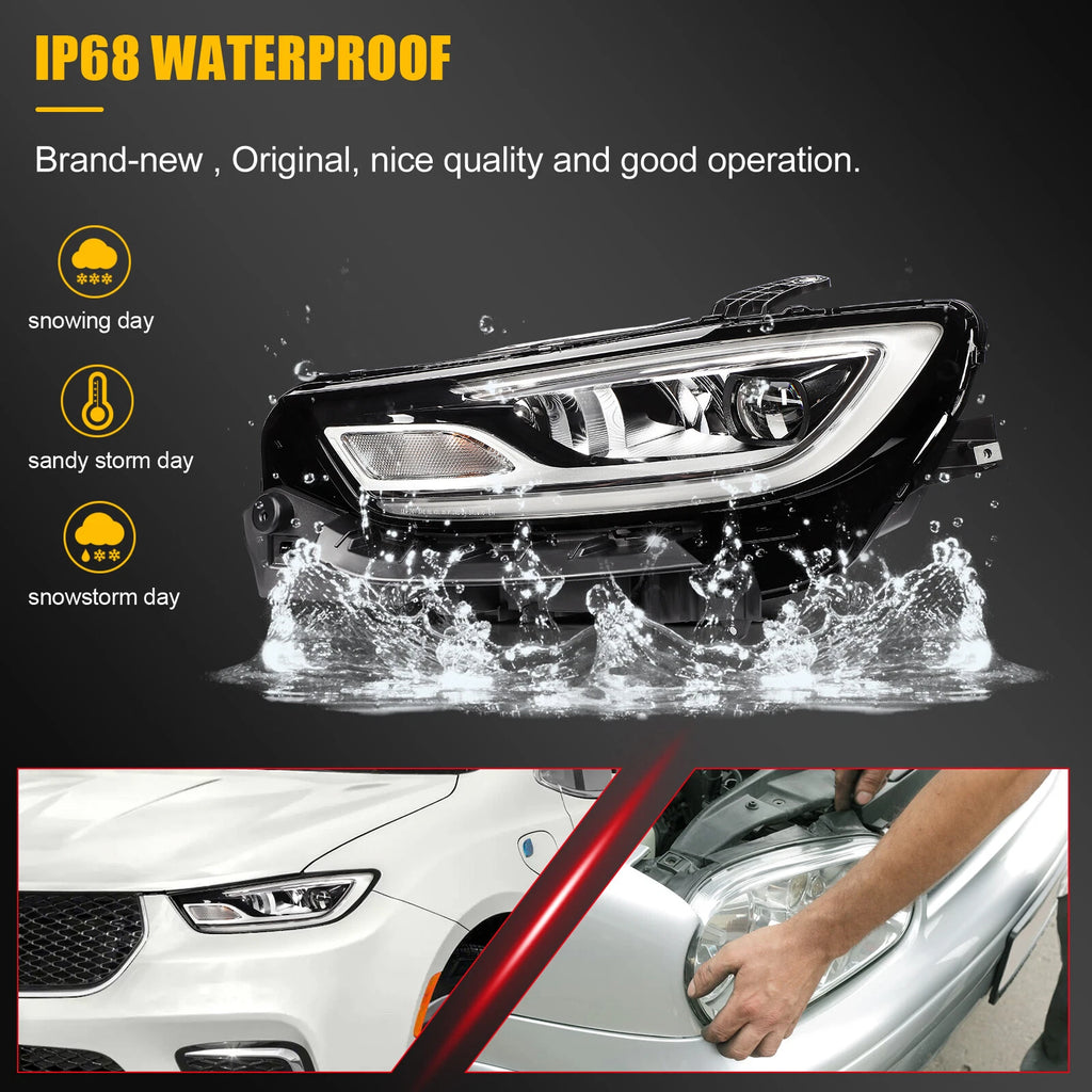 LED Headlight with Bulbs for Chrysler Pacifica (2021–2024)