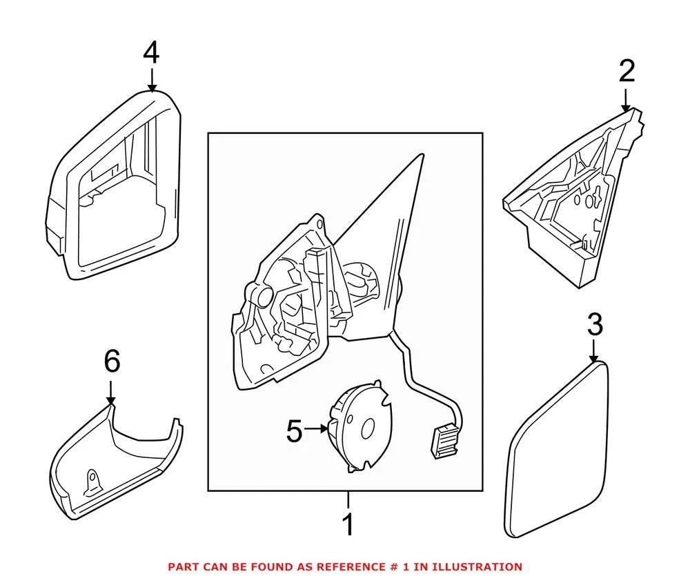 Left Door Mirror Base 2048106176 for Mercedes
