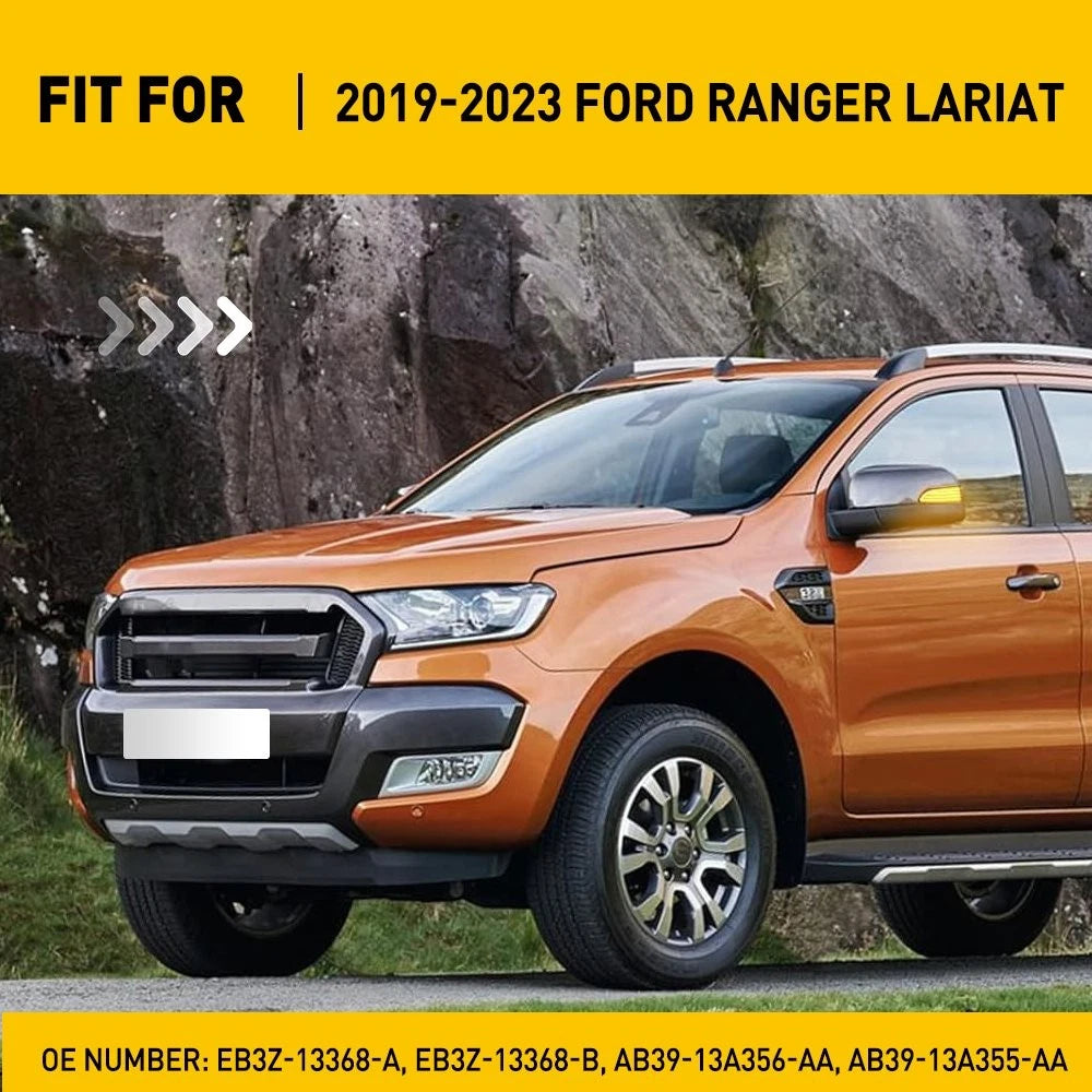 Dynamic Smoke LED Mirror Signal Turn Lights for Ford Ranger (2019–2023)