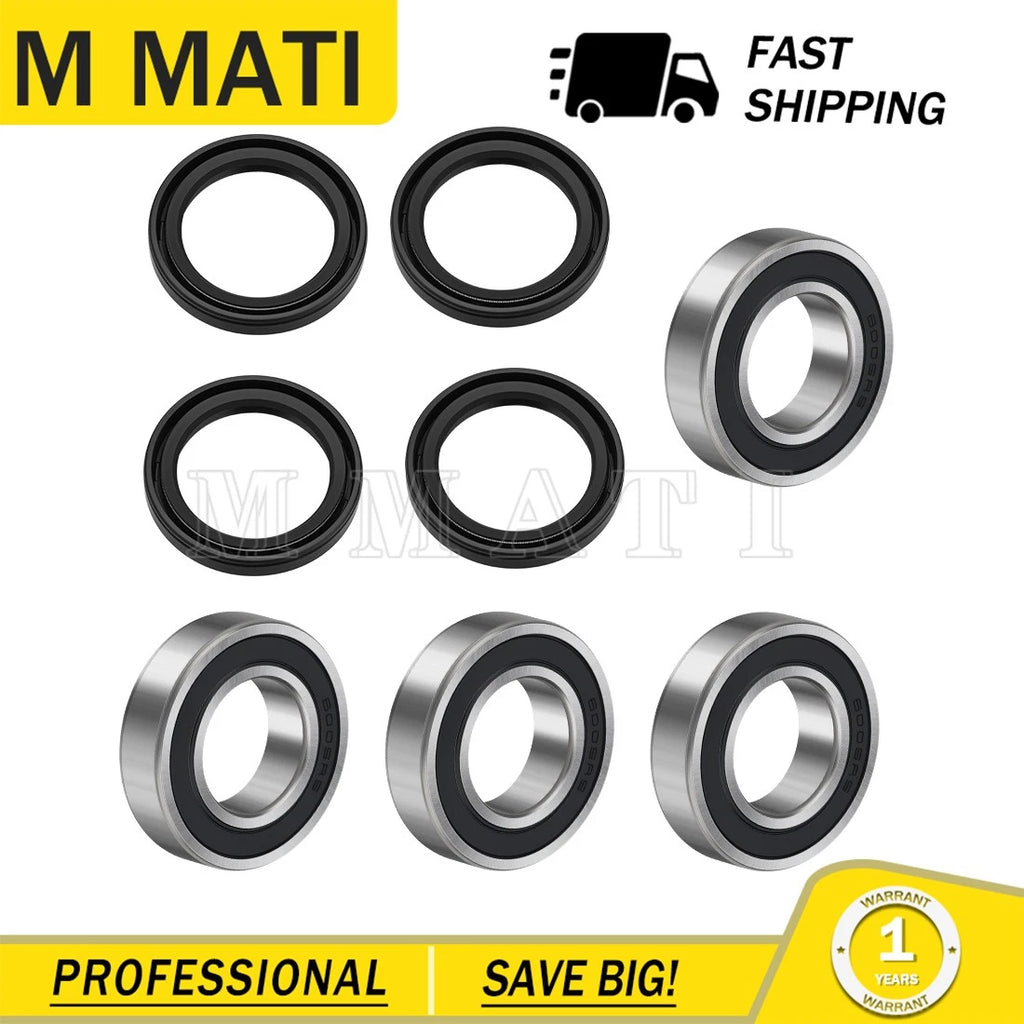 2X Front Wheel Bearing Seals for Kawasaki Mule 3000 3010 3020 4000 4010