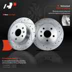 Rear Drilled Brake Rotor & Pad Set for Chevrolet Cruze Sonic (2011–2019)