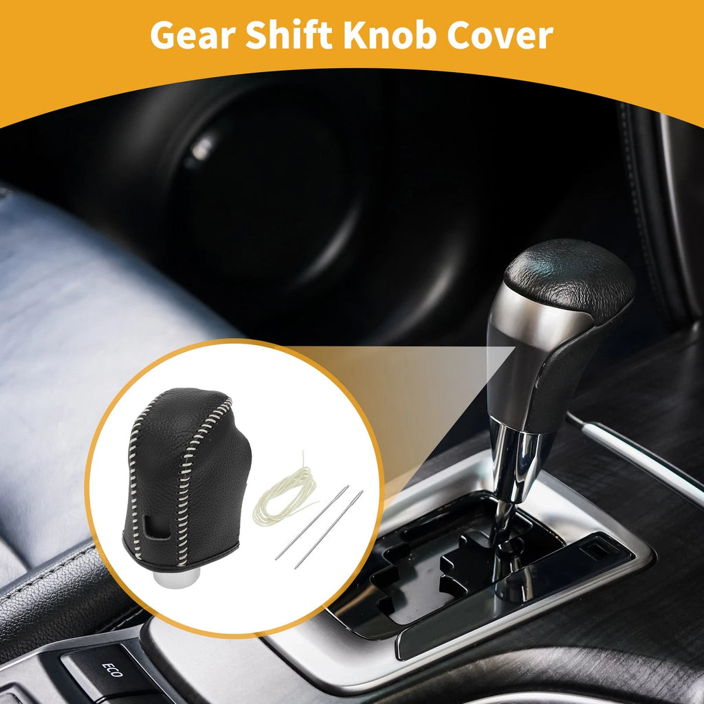1 Pc Gear Shift Knob Cover for Nissan Altima (2019–2024) Pebbled Black Beige