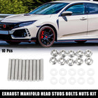 10pcs Exhaust Manifold Bolt Studs for Honda Acura B C D F H K Series (1990–2023)