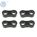 Set of 4 Black Aluminum 6AN Hose Separator Clamps for Oil/Fuel Hose