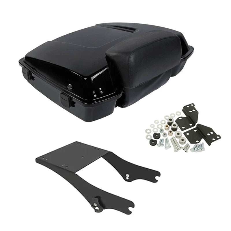 Black Razor Trunk Backrest Mount Docking Kit for Harley Road Glide (1997–2008)