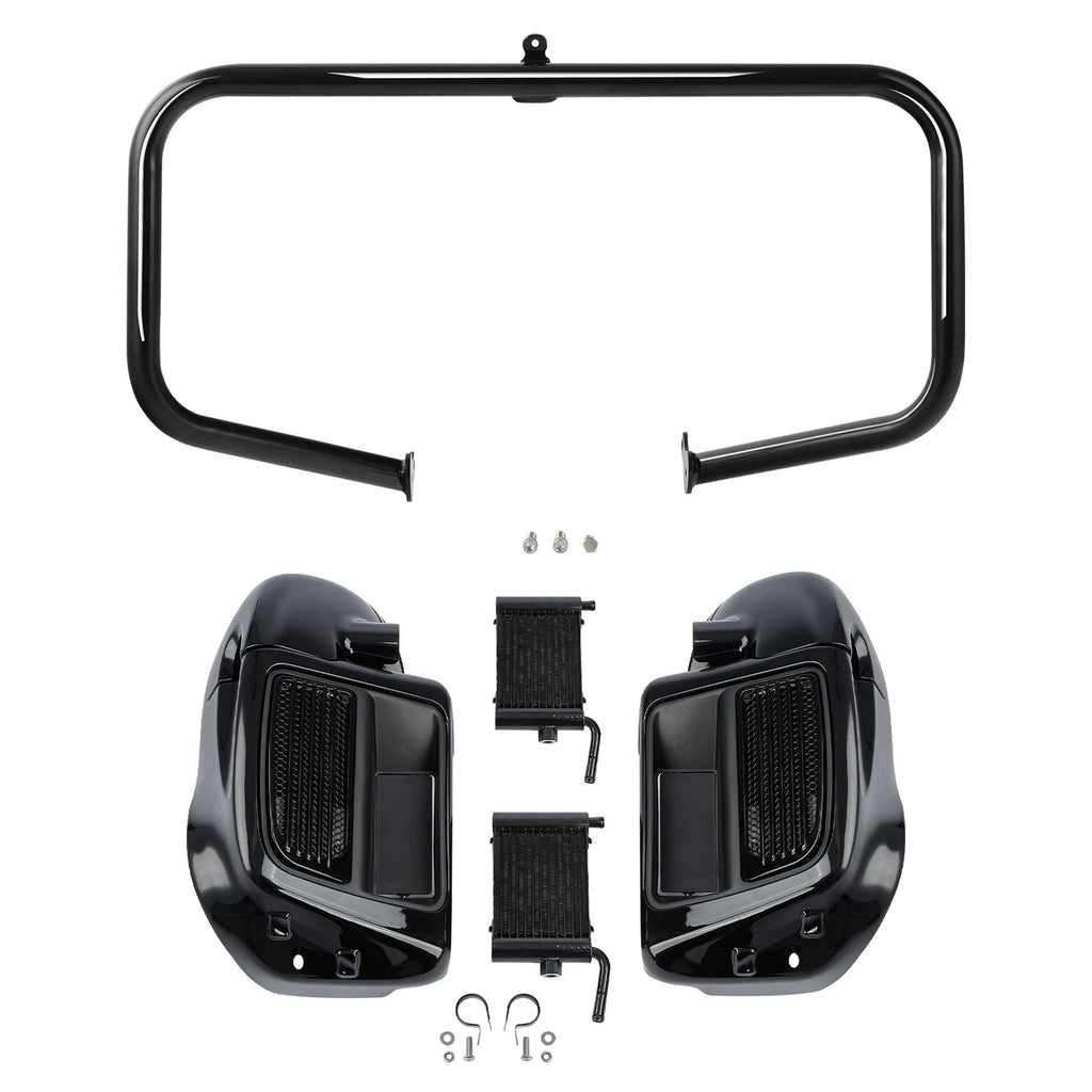 Lower Vented Fairings Radiators Engine Guard Bar for Harley Touring (2014–2024)