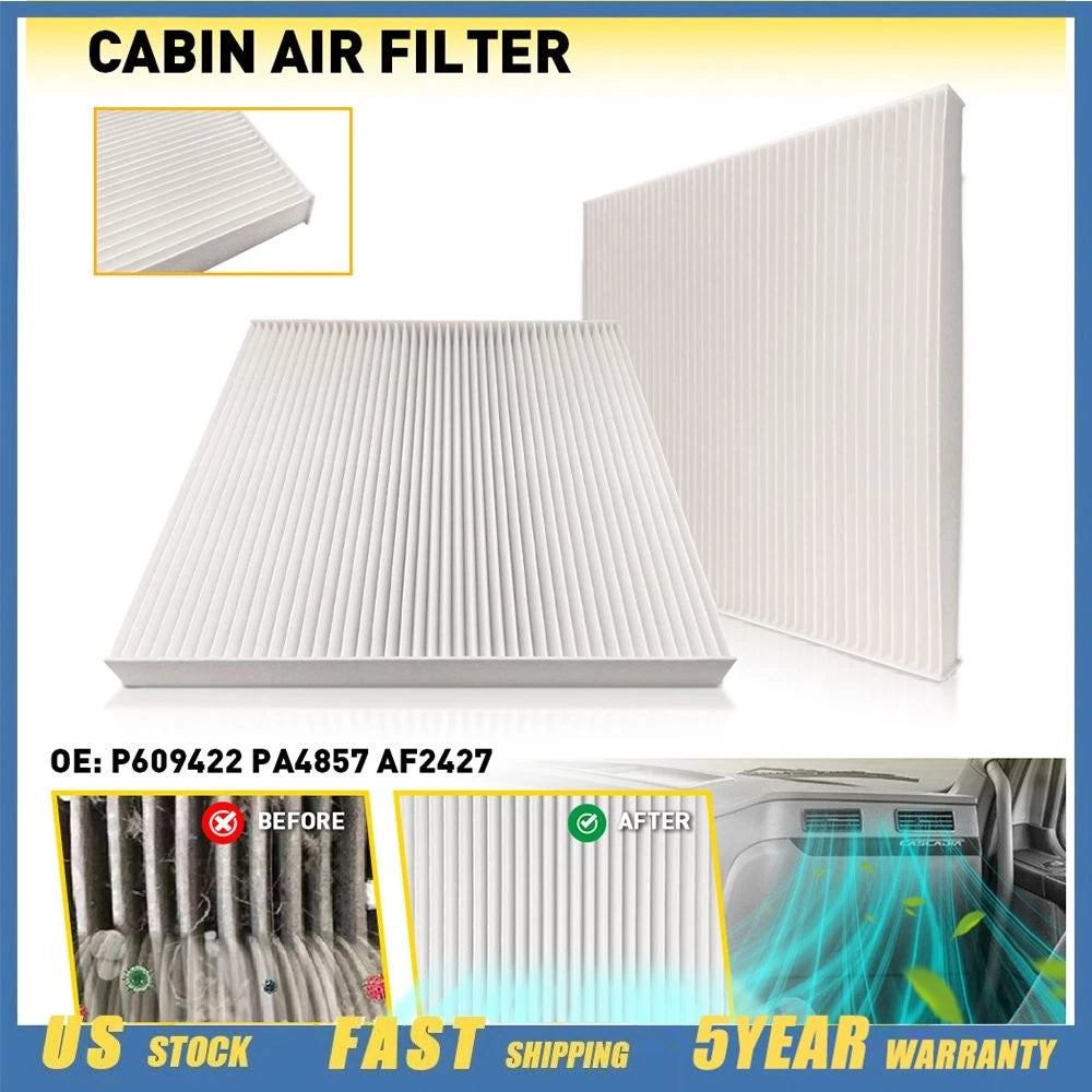 2Pcs Cabin Air Filter for Freightliner Cascadia Columbia (2007–2023) PA4857 P609422 AF2427 H
