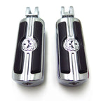 Chrome Gear Skull Footpeg for Suzuki Boulevard M90 (2009–2015)