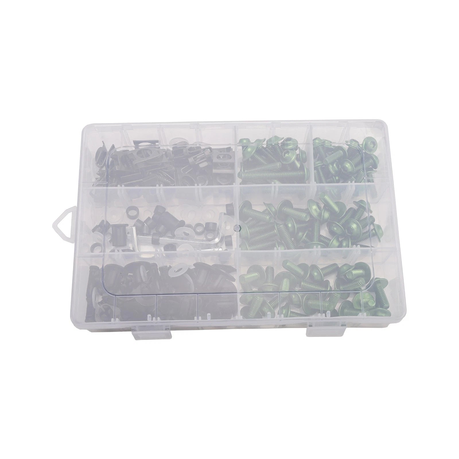 Set of 198 Green Clips & M6 Screws for German M5 Trim Screws
