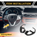 Set of 2 Carbon Fiber Steering Wheel Cover Trims for Toyota Tundra (2022–2024)