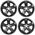 4 18" Black Wheel Skins Hub Caps Full Covers for 2009-2014 Dodge Challenger