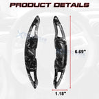 Black Forged Pattern Paddle Extended Shifter Trim for Mazda (2014-2021)