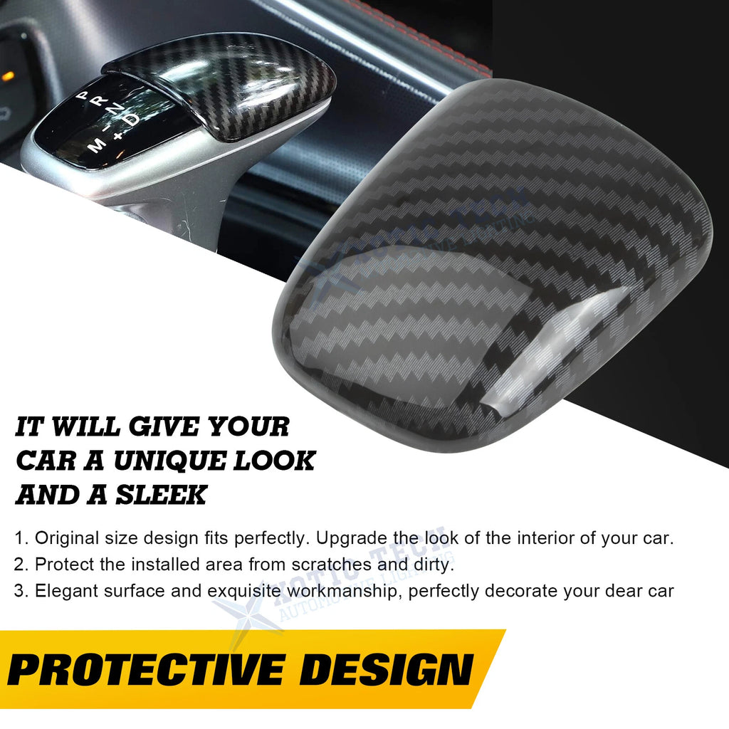 Carbon Fiber Grain Gear Shift Knob Cap for Dodge Challenger Charger (2015-2023)