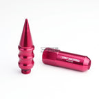 20 PCS M12X1.5 107MM Tall Pink Aluminum Spiked Lug Nuts + Adapter