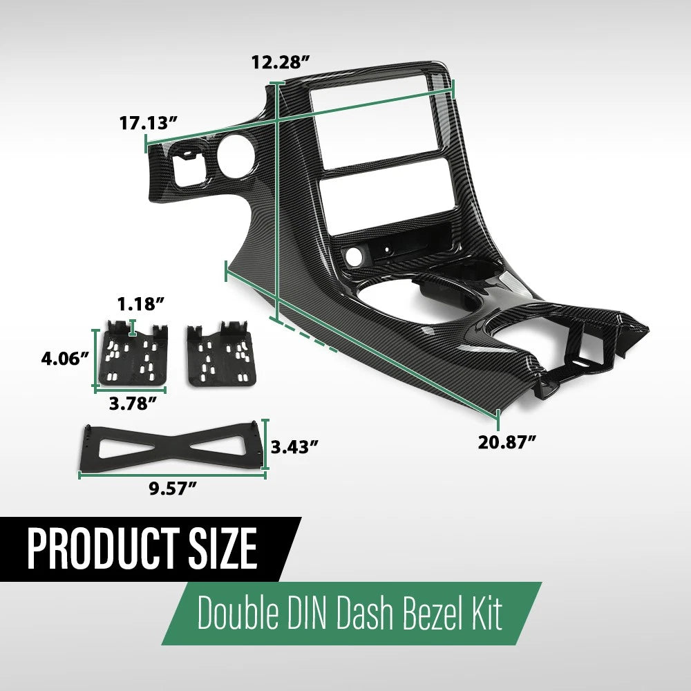 Double Din Radio Dash Installation Kit for Corvette C5 (1997–2004) Carbon Look