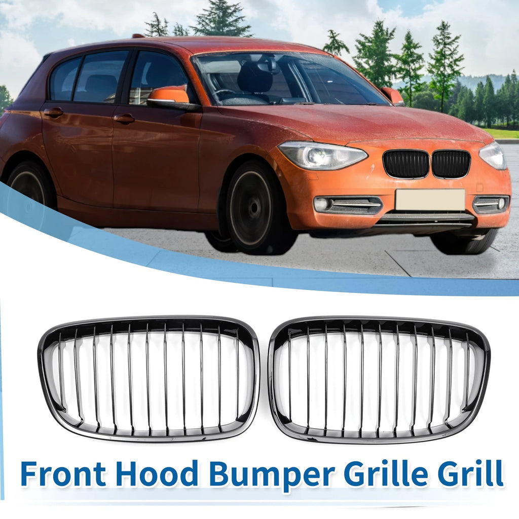 Pair Front Upper Bumper Grille Grill for BMW 1 Series F20 (2011–2014)