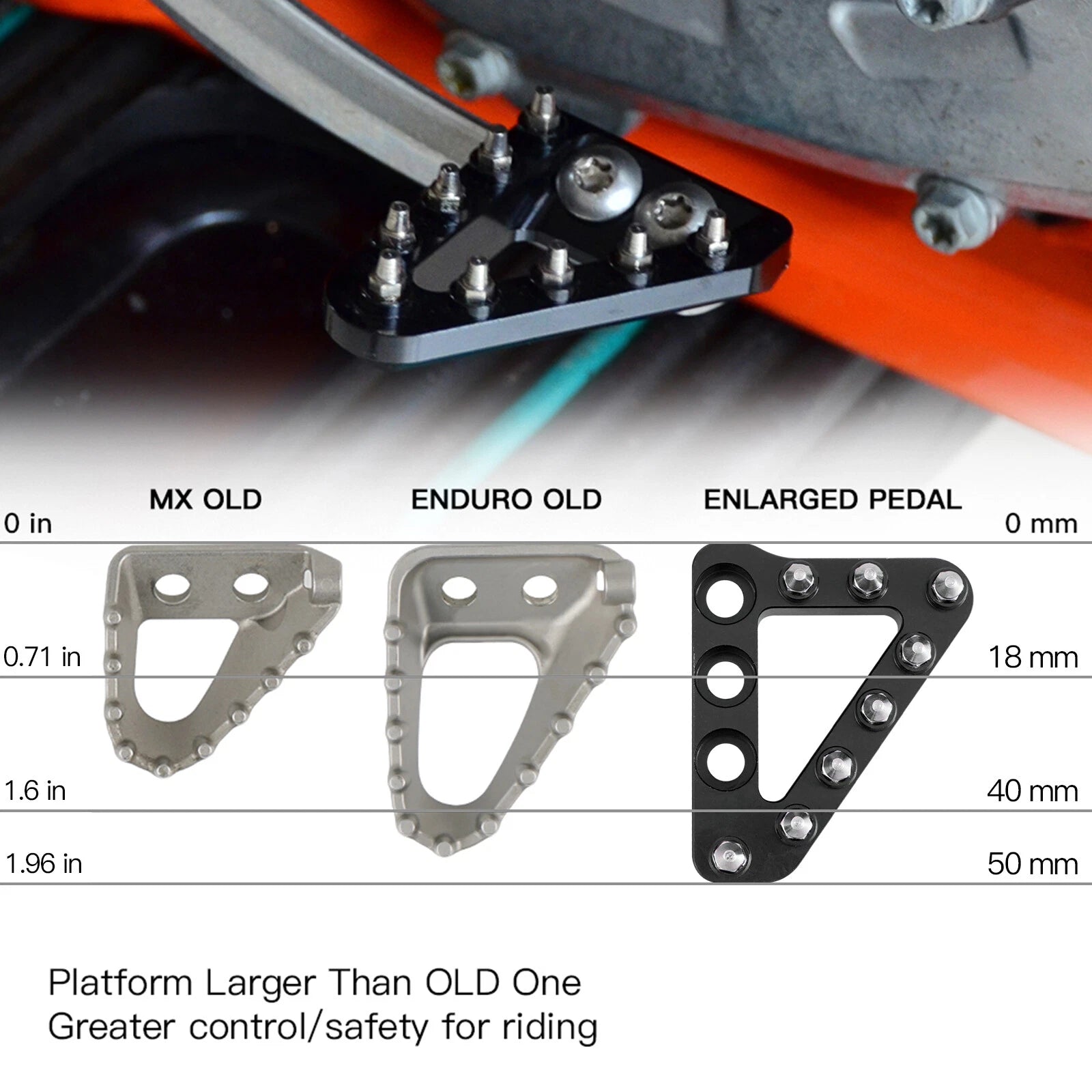 CNC Rear Brake Pedal Step Plate for KTM 150 250 300 350 500 XCW XC EXC F (2004–2016)