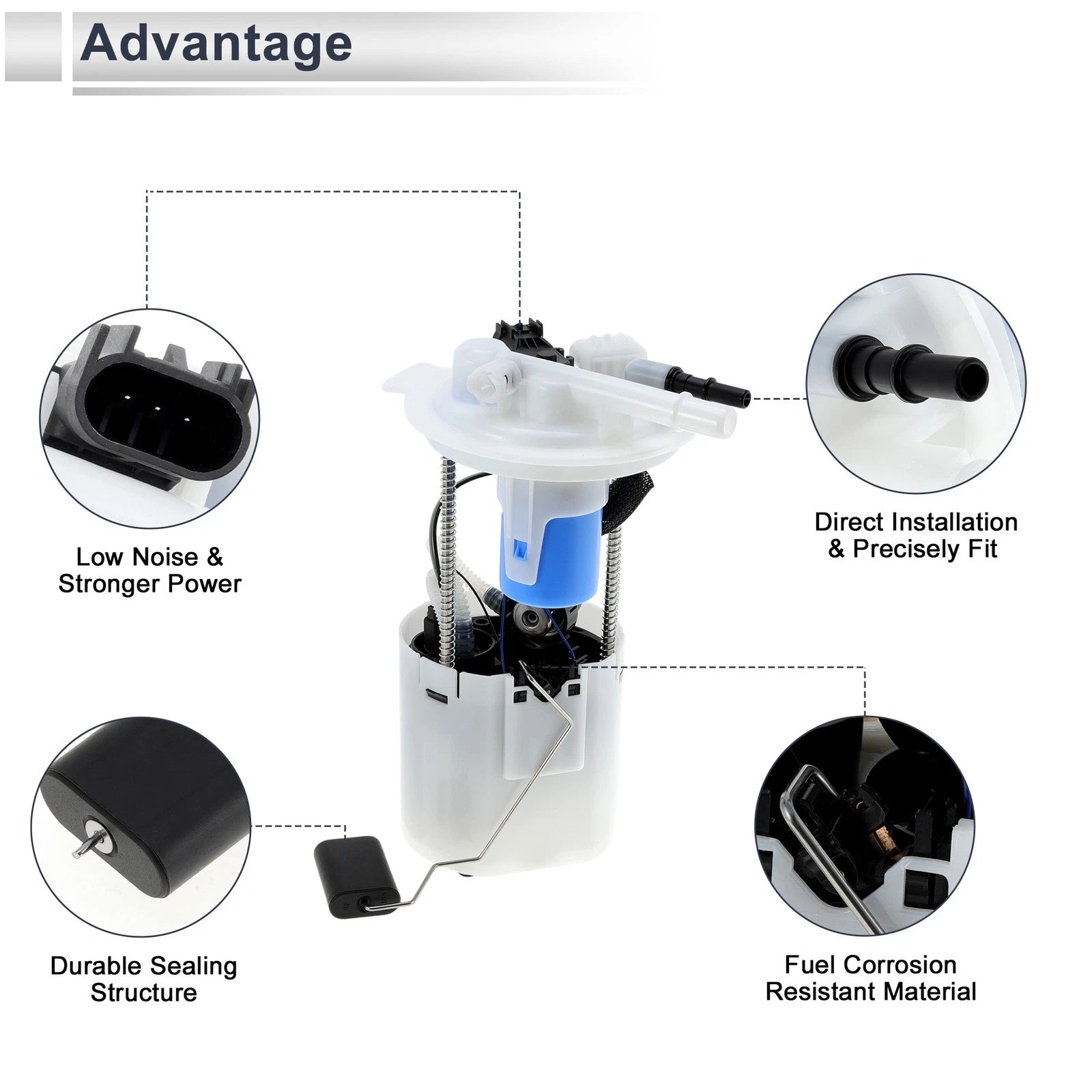 Fuel Pump Assembly for Chevy Impala (2008–2011) V6 3.5L No. 19168393