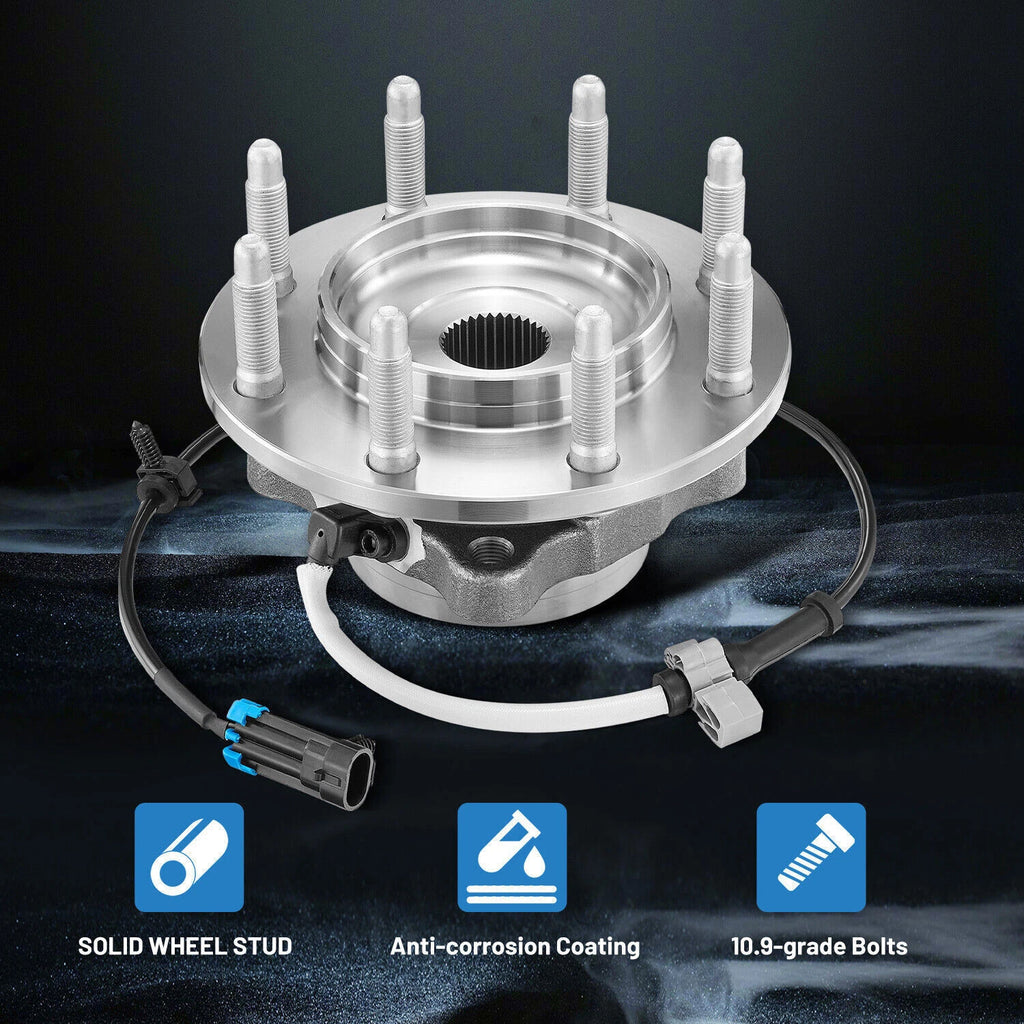 2x Front Wheel Bearing Hub Assembly for Chevrolet Silverado GMC Sierra (2011–2014)