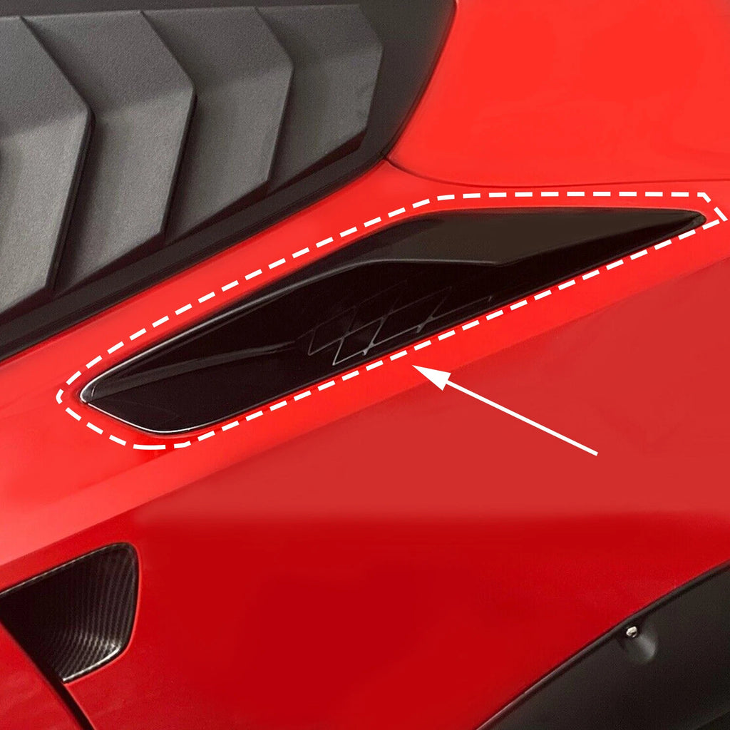 Rear Quarter Panel Scoops for Chevrolet Corvette (2014-2019) Carbon Flash