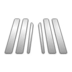 6Pc Chrome Pillar Post Covers for 99-06 Mercedes S Class - P4307
