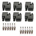 Set of 6 Ignition Coils & 12 Spark Plugs for Mercedes W211 W163 V6
