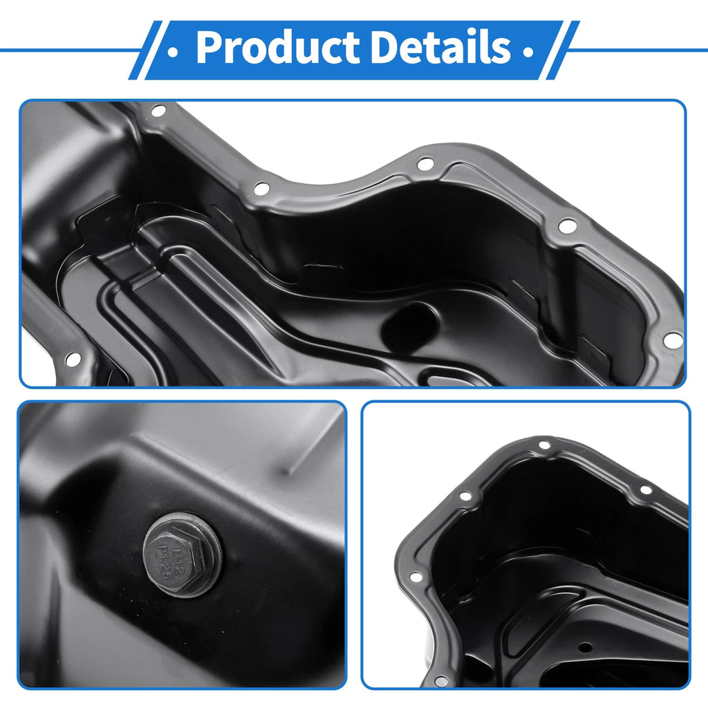 1 Pc Engine Oil Pan No.121010D010 for Toyota Corolla (1998–2008) Iron Black