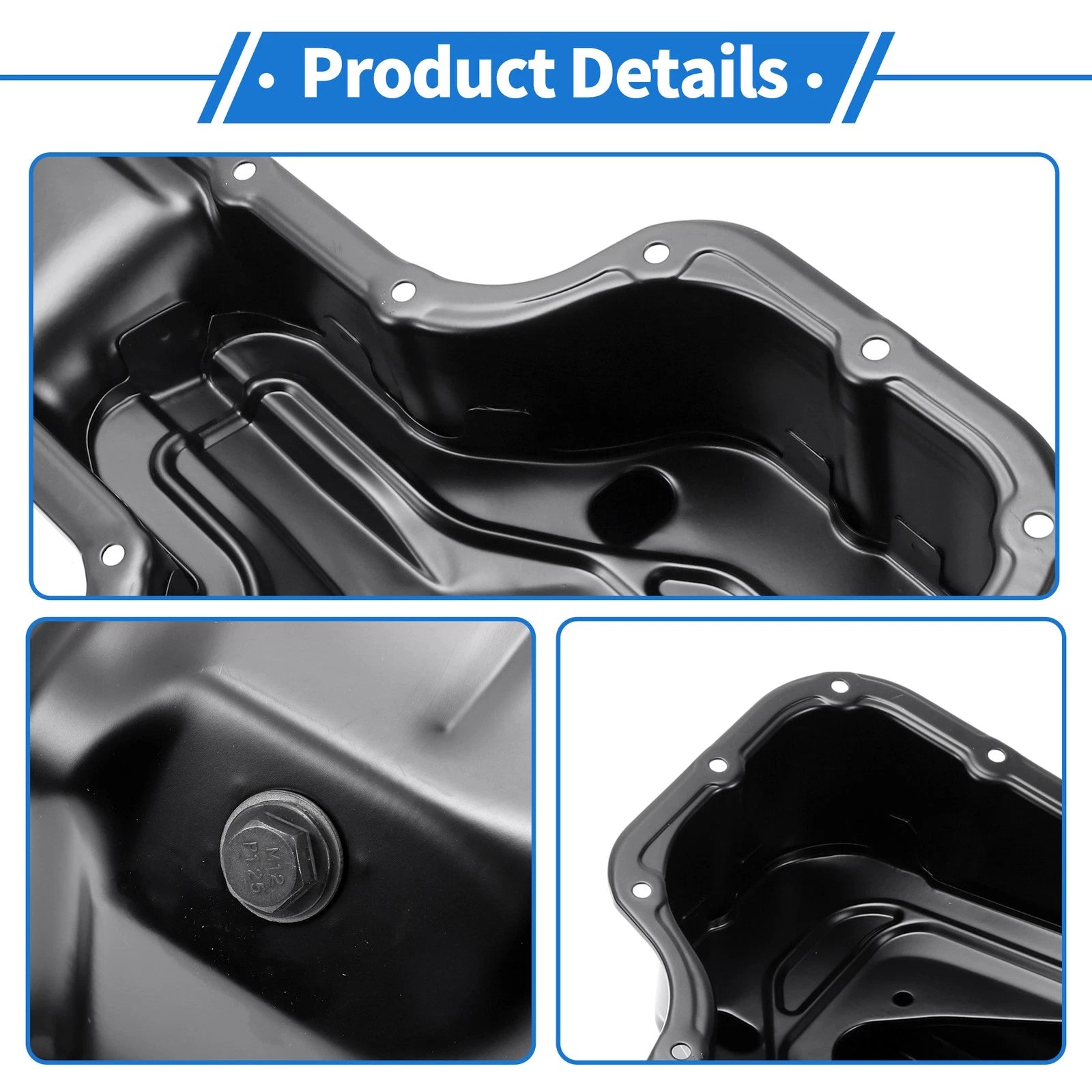 1 Pc Engine Oil Pan No.121010D010 for Toyota Corolla (1998–2008) Iron Black