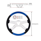 18" Chrome 4 Spoke Truck Steering Wheel for Freightliner Kenworth Peterbilt Volvo