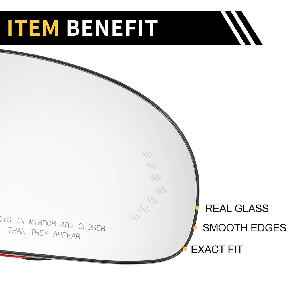 Heated Right Mirror Glass for GMC Sierra 2500 3500 HD (No. 15886196)