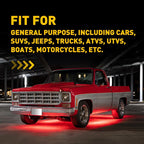 8PCS LED Red Underglow Rock Lights for SUV Jeep ATV UTV