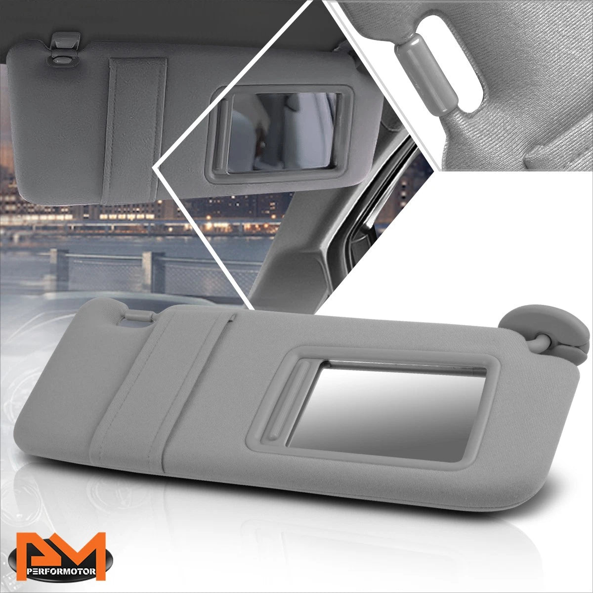 OE Style Sun Visor for Toyota Venza (2009–2016) - Passenger Side, Grey