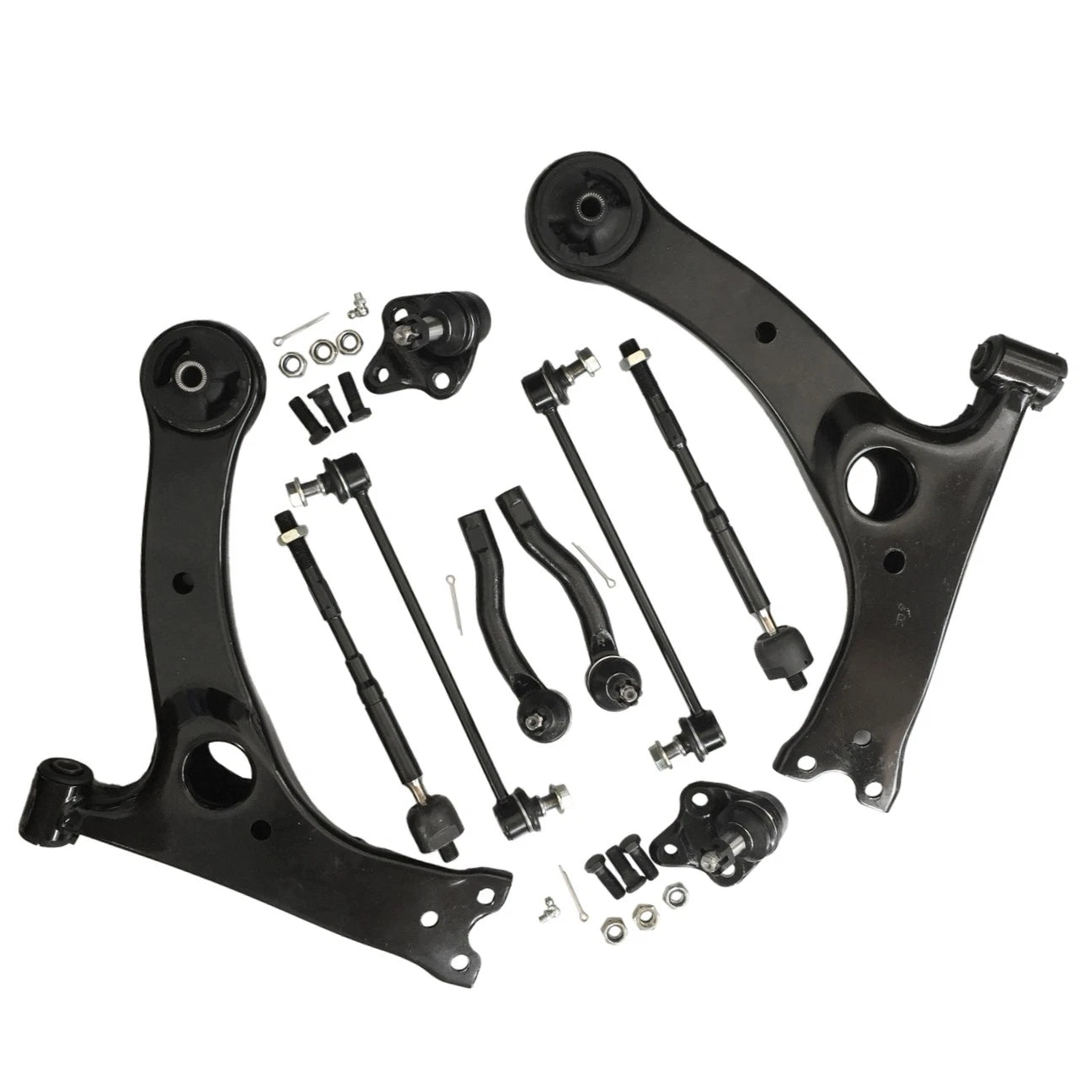 10pc Lower Control Arm Ball Joint Tie Rod Sway Bar for Toyota Corolla (2003-2008)