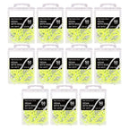 50pcs High Carbon Steel Fishing Hooks - Fluorescent Yellow