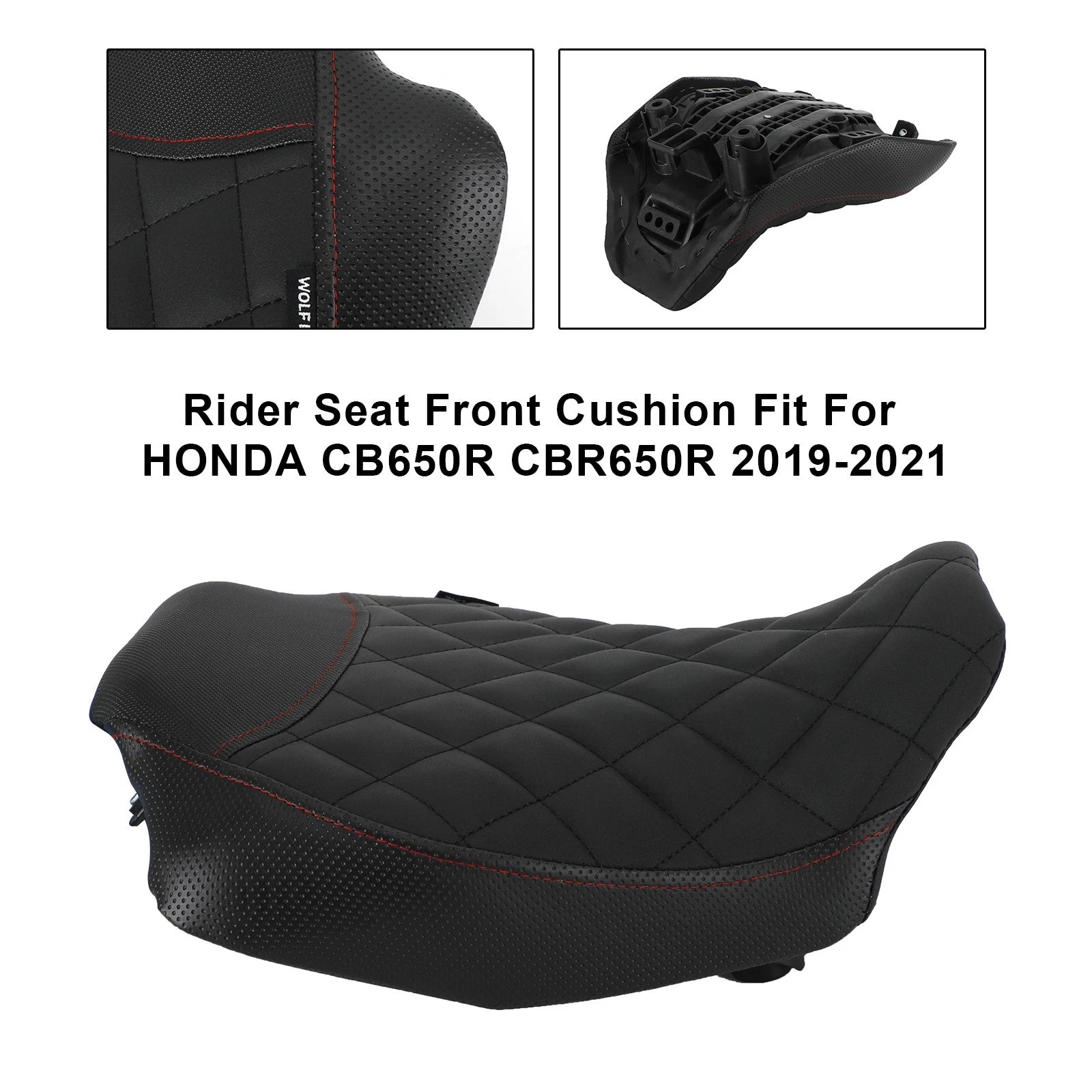 Seat Covers for Honda CBR650R (2019–2023) - Black, Set of 2