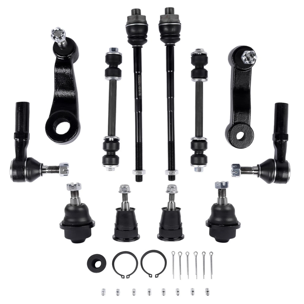 12pc Front Ball Joint and Idler Arm Kit for Chevy Silverado 1500 2500 HD (2007-2018)