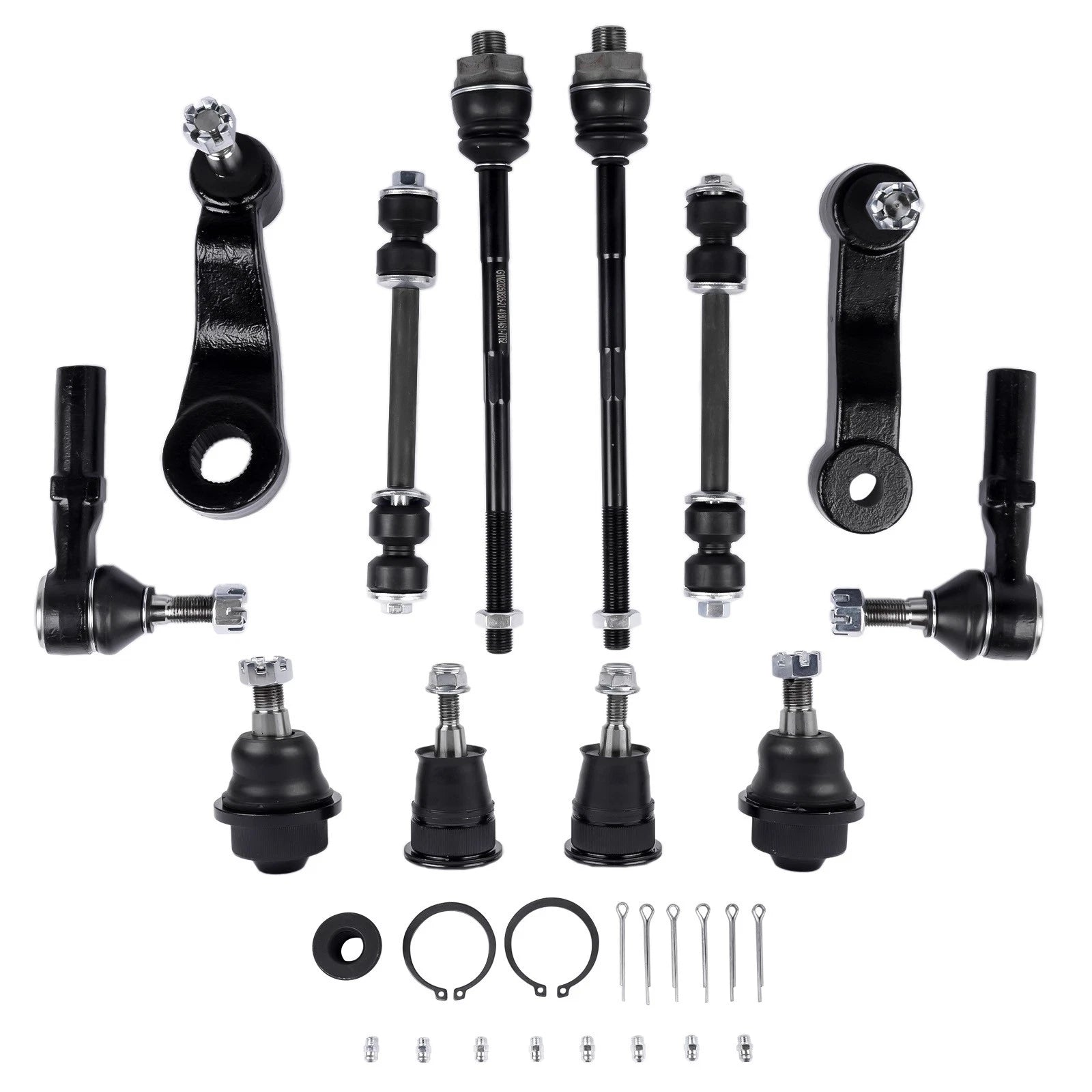 12pc Front Ball Joint and Idler Arm Kit for Chevy Silverado 1500 2500 HD (2007-2018)