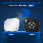 Left Driver Side Heated Mirror Glass for 2011–2019 Dodge Grand Caravan 3.6L