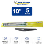 Set of 5 Michelin Rear Wiper Blades for Curved-Fit Vehicles (10")