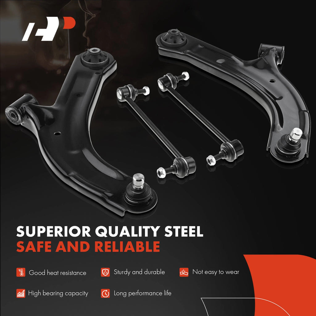 Set of 4 Front Lower Control Arms for Nissan Versa (2007–2012)