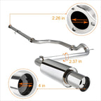 4" Round Tip Muffler Catback Exhaust System for Honda Civic ED (1989–1991)