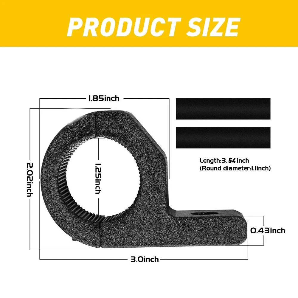 LED Light Bar Mount Brackets for Offroad Roll Cage (1" 1.25" 0.75")