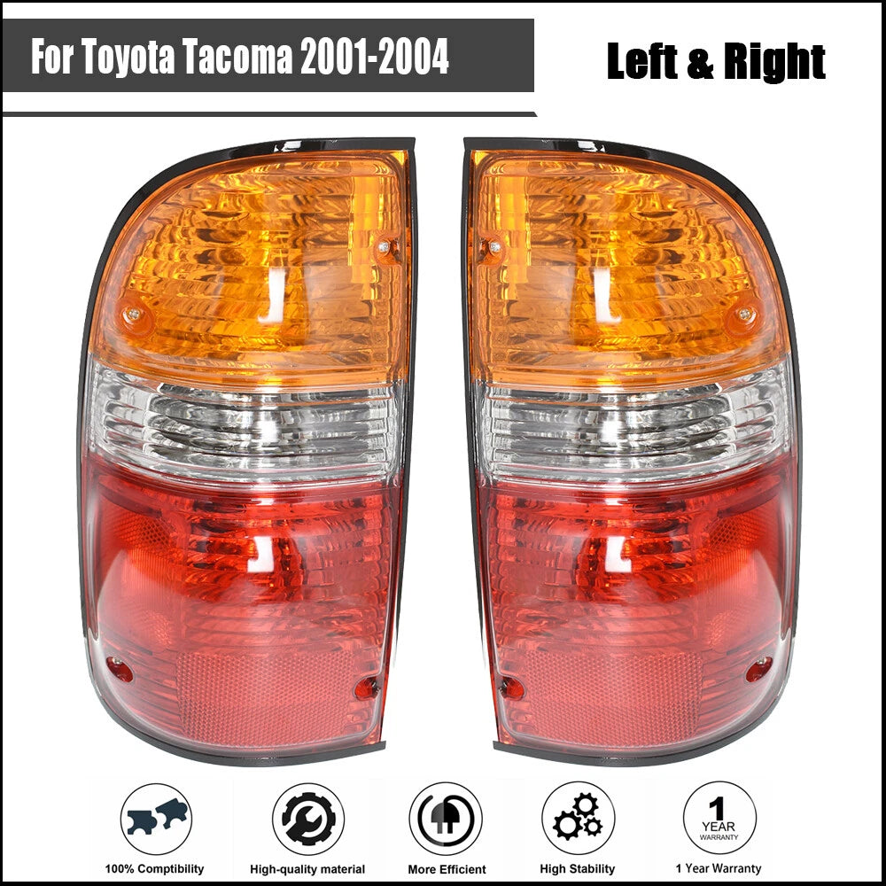 Tail Lights Assembly Set for Toyota Tacoma (2001â2004) Black Housing